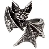 Alchemy Gothic - Gothic Ring - Nighthawk Wrap Ring - voor Vrouwen - zilverkleurig - Maat L-XL