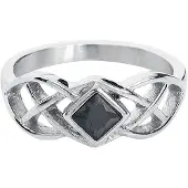EtNox - Gothic Ring - Celtic Knot - voor Vrouwen - zilverkleurig - Maat 56