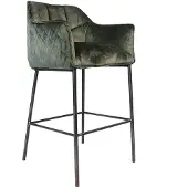 Livin24 Velvet barkruk Jayron groen 82 cm