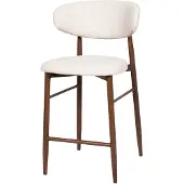 Giga Meubel Barkruk Alexia Beige/Walnoot