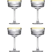 Pasabahce Champagnecoupe Elysia 26 cl - Transparant Goud 4 stuks