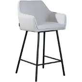 NABER Scandinavische barkruk Andor gerecyclede stof grijs 65-78 cm