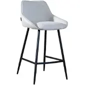 Naber GmbH (Tablon) Scandinavische barkruk Lova gerecyclede stof grijs 68 cm