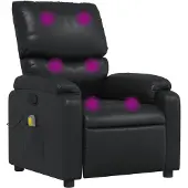 vidaXL Massagestoel verstelbaar kunstleer zwart