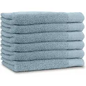 Linnick Diamond Badstof Handdoek 60x110cm - ocean blue - set van 6