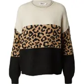 ONLY Trui 'ONLJade' camel / ecru / zwart