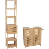 4Goodz Set badkamermeubel trinidad wastafelonderkast + kolomkast mdf