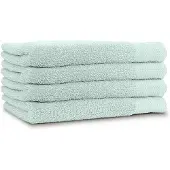Linnick Diamond Badstof Handdoek 50x100cm - soft green - set van 4