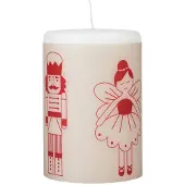 Broste Copenhagen Fairy Tale kaars 12 cm Wit-rood