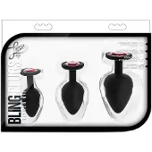 Blush - Luxe Bling Plugs Trainingskit Zwart met Rode Edelstenen