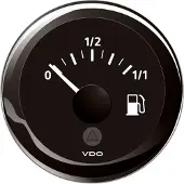 VDO 90-0.5 Ohm Fuel Level Instrument Zwart 52 mm