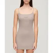 Superdry Embroidered Rib Strappy Mouwloze Korte Jurk