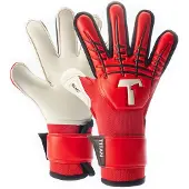 T1tan Red Beast 3.0 Junior Goalkeeper Gloves With Finger Protection Rood 4 Kinderen