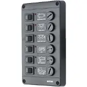 VETUS P6 Fuses Switches Panel Zwart 24V