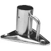PLASTIMO Straight Stainchion Socket Zilver