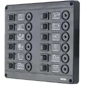 VETUS P12 Fuses Switches Panel With Circuit Breaker Zwart 24V