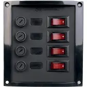 Talamex Switchpanel With Voltage Gauge 12/ 24v Zwart