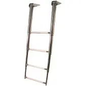 Oem Marine Stainless Steel 3030317 Telescopic Ladder 3 Steps Zilver