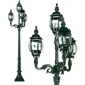 Ks Verlichting Nostalgische tuinlamp Rio 4-lichts - groen