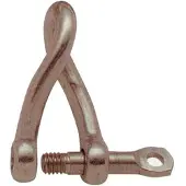 Goldenship Long Twist Shackle 15 Units Zilver 6 mm