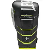 Leone1947 Revo Fluo Leather Artificial Boxing Gloves Zwart 12 oz