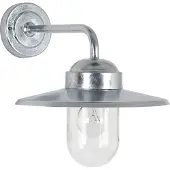 Ks Verlichting wandlamp - Gusto - Buitenlamp - E27 - Industrieel - Glas - Staal - Zilver