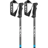 LEKI Skistok QNTM Black Light Anthracite Cyan-125 cm