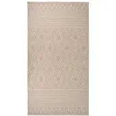 vidaXL Buitenkleed met patroon platgeweven 80x150 cm bruin