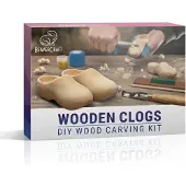 BeaverCraft DIY10 Wooden Clogs Wood Carving Kit, houtsnijset