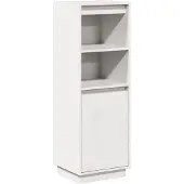 vidaXL - Hoge - kast - 37x34x110 - cm - massief - grenenhout - wit