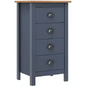vidaXL Dressoir Hill 46x35x80 cm massief grenenhout grijs