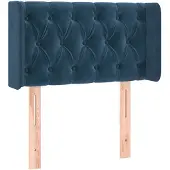 vidaXL Hoofdbord met randen 83x16x78/88 cm fluweel donkerblauw