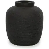 Bazar Bizar Vaas Peaky | terracotta zwart 17x17x18 cm vazen | NADUVI