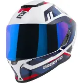 Bogotto Phantom Codex Wit Rood Blauw Fiberglas Integraalhelm Maat L