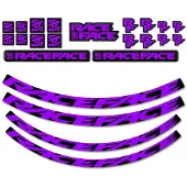 Race Face Wielen Kit Stickers Paars || Maat: Medium