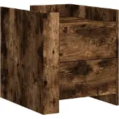 vidaXL Nachtkastje 45x50x50 cm bewerkt hout gerookt eikenkleurig