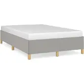 vidaXL Bedframe zonder matras 120x190 cm stof lichtgrijs