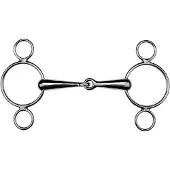 Feeling Verstelbaar Massief Bustrensbit Met 3 Ringen Zilver 13.5 cm