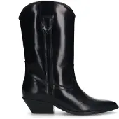 Sacha leren cowboylaarzen zwart female | Maat: 38