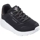 SKECHERS UNO LITE - METALLIC MODE Kinderschuhe Jungen Sneaker Flach Schwarz