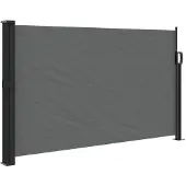 vidaXL Uitschuifbaar zijluifel antraciet 120x600 cm