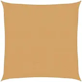 vidaXL Zonnezeil 160 g/m² vierkant 2x2 m HDPE zandkleurig