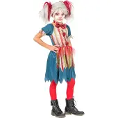 Vegaoo - Gekleurd Halloween clownskostuum voor meisjes
