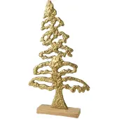Décoris Boom mangohout l24.5b6.5h42 cm goud kerst