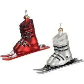 Décoris Laarzen glas l5.4b12.6h9.2 cm a2 kerst