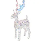 H&S Rendier 37 cm regenboog led kerstversiering