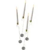 Kaemingk LED candle d1.5h15 cm-1l wit 10st Lumineo