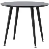 Ebuy24 Plaza eetkamertafel voor kinderen Ø60 cm zwart.