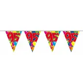Folat 3x 95 verjaardag slingers 10 meter - Vlaggenlijnen