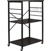 Erro Keukentrolley - Serveerwagen - 3 planken - 60x40x89 cm - zwart